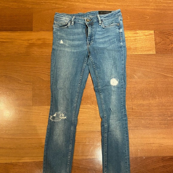 Good condition AllSaints distressed jeans - Picture 1 of 3